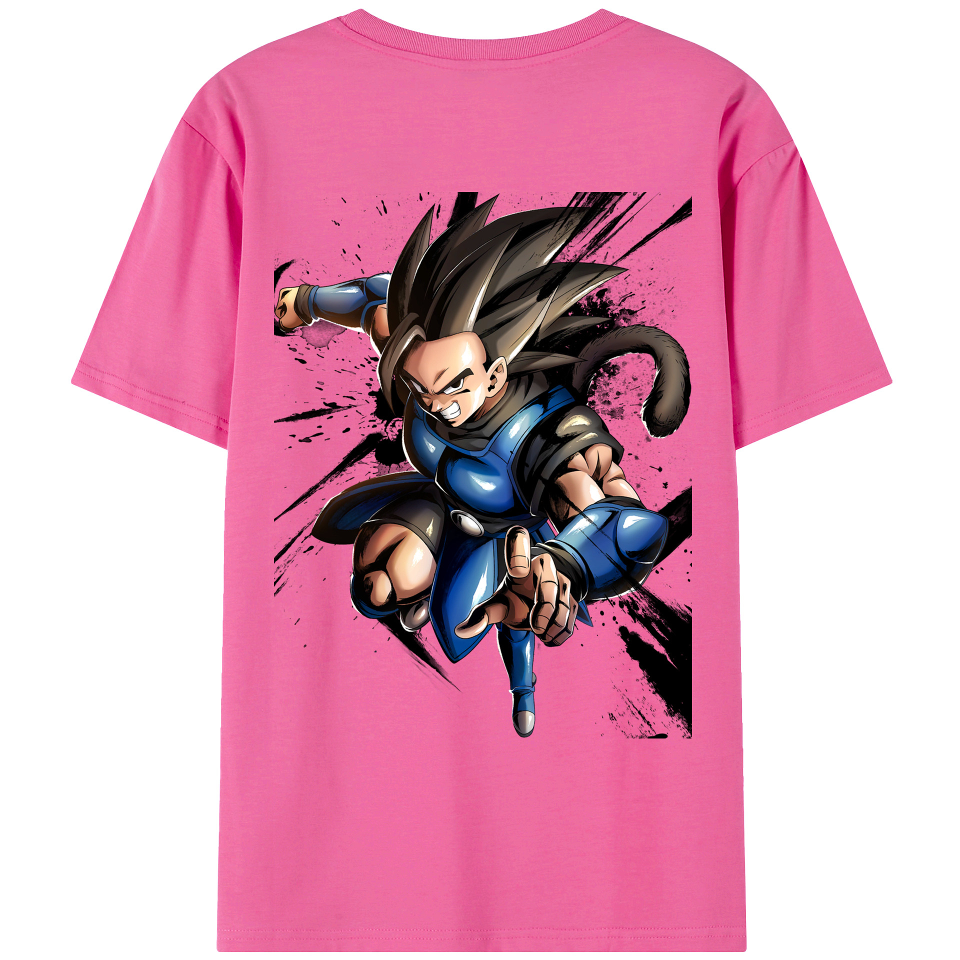 （画像用） ドラゴンボール ベジータ四世（Bejīta Yonsei）DRAGON BALL Vegeta IV レディース半袖Tシャツ(バックプリント)